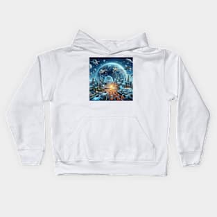 Envisioning Earth: A Glimpse into the Next Millennium's Transformative Landscape Kids Hoodie